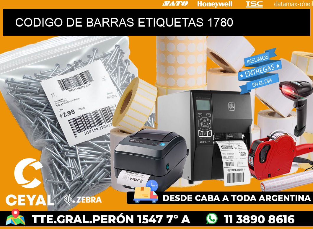 CODIGO DE BARRAS ETIQUETAS 1780