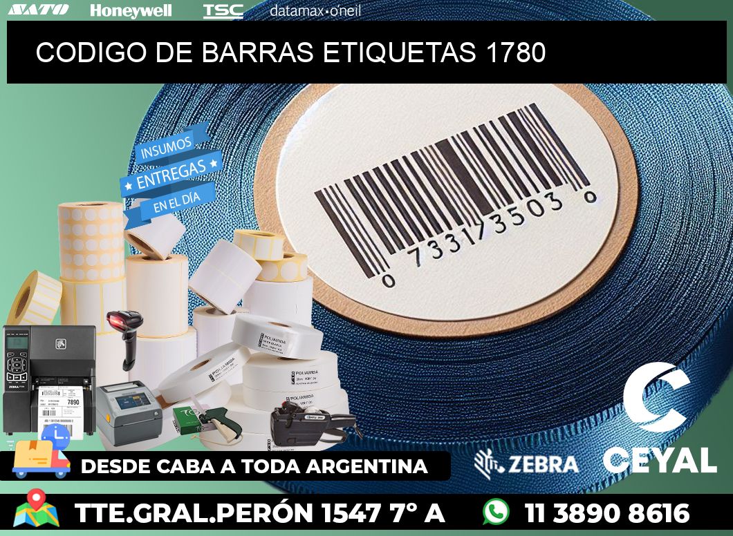 CODIGO DE BARRAS ETIQUETAS 1780