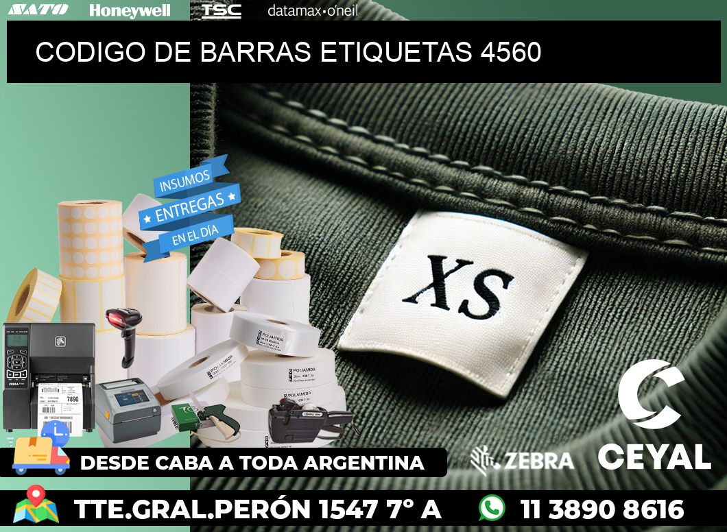 CODIGO DE BARRAS ETIQUETAS 4560