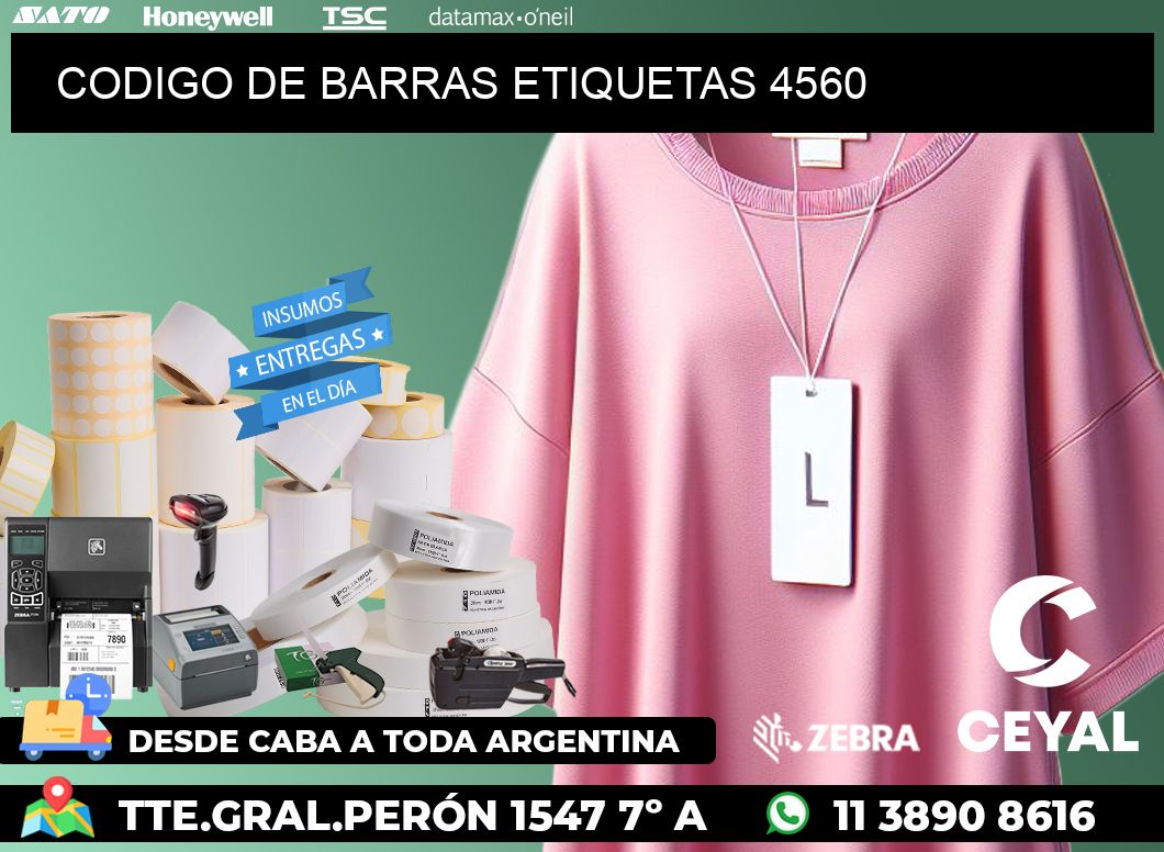 CODIGO DE BARRAS ETIQUETAS 4560