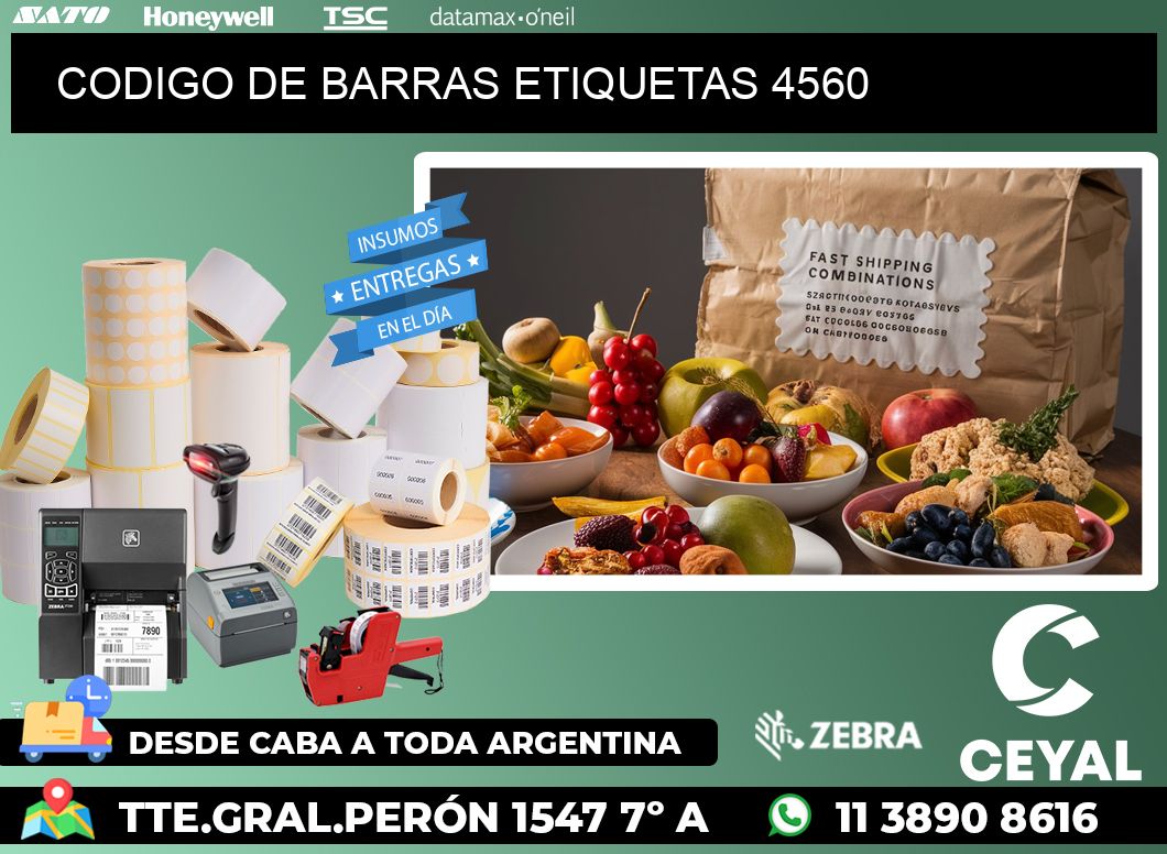 CODIGO DE BARRAS ETIQUETAS 4560