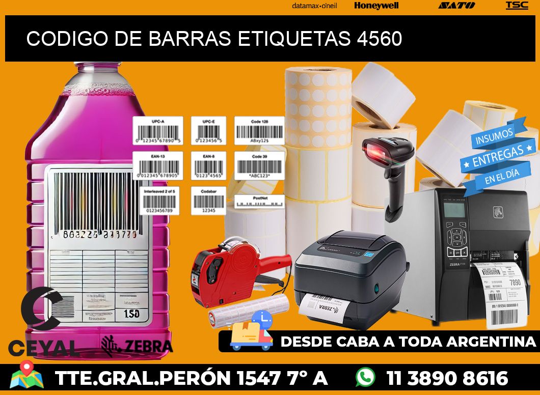 CODIGO DE BARRAS ETIQUETAS 4560