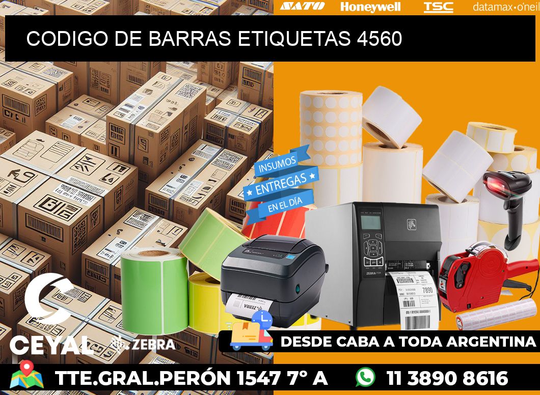 CODIGO DE BARRAS ETIQUETAS 4560