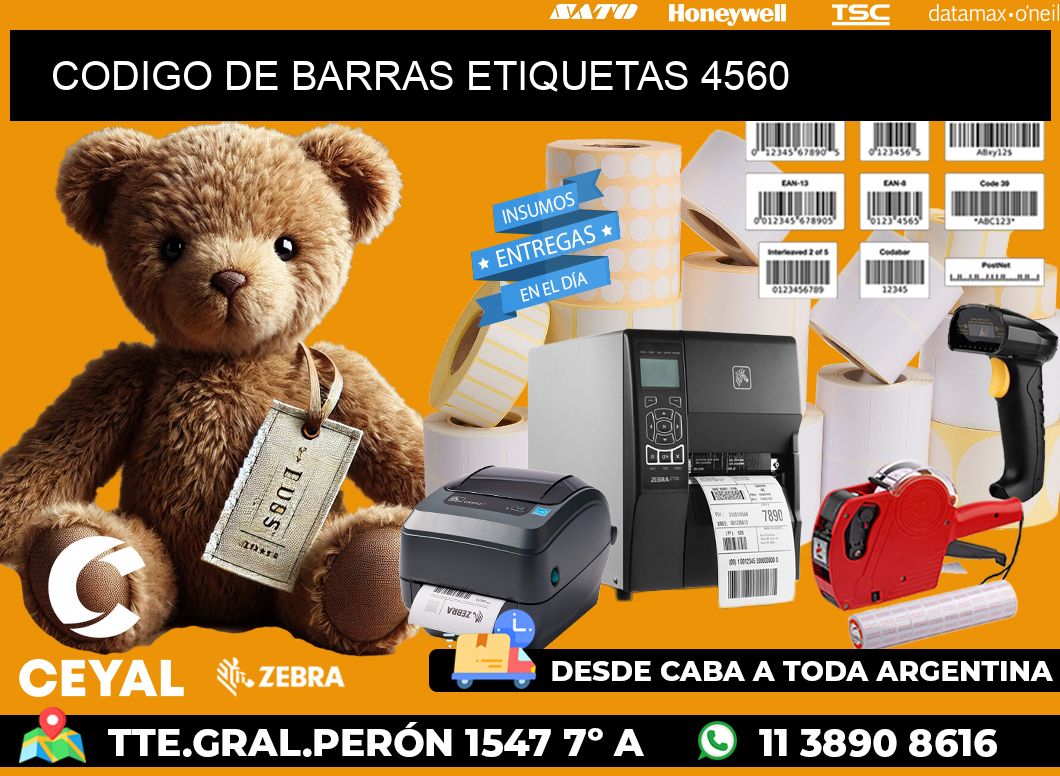 CODIGO DE BARRAS ETIQUETAS 4560