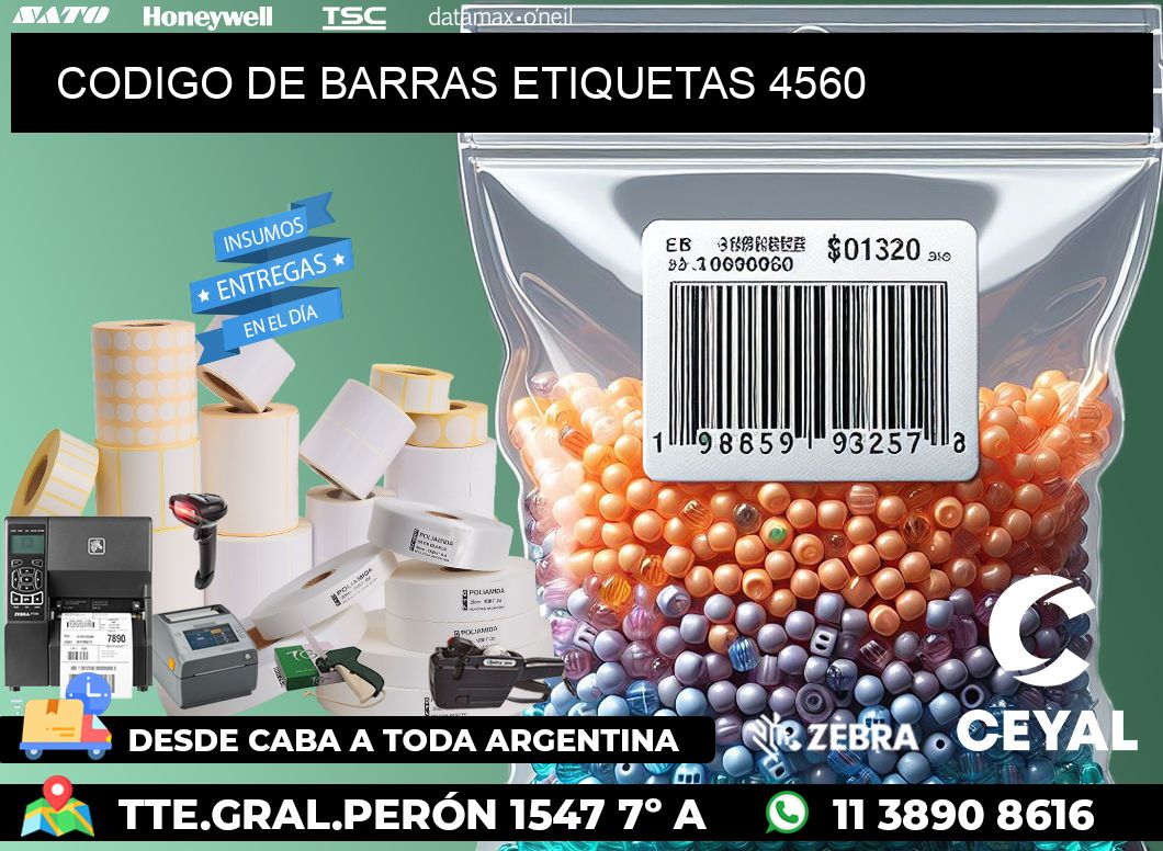 CODIGO DE BARRAS ETIQUETAS 4560