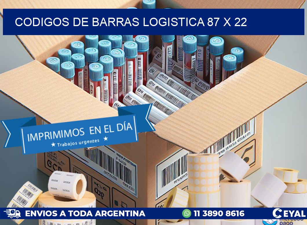 CODIGOS DE BARRAS LOGISTICA 87 x 22