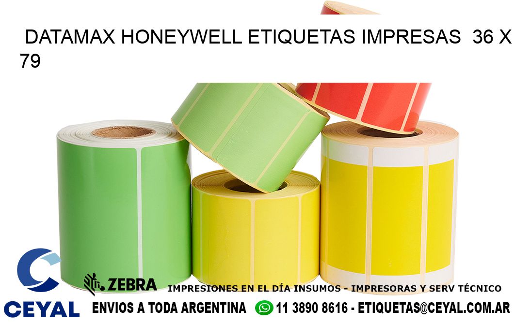 DATAMAX HONEYWELL ETIQUETAS IMPRESAS  36 x 79