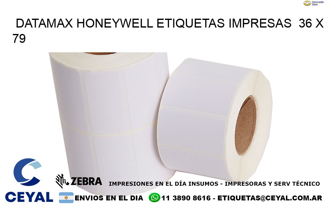 DATAMAX HONEYWELL ETIQUETAS IMPRESAS  36 x 79