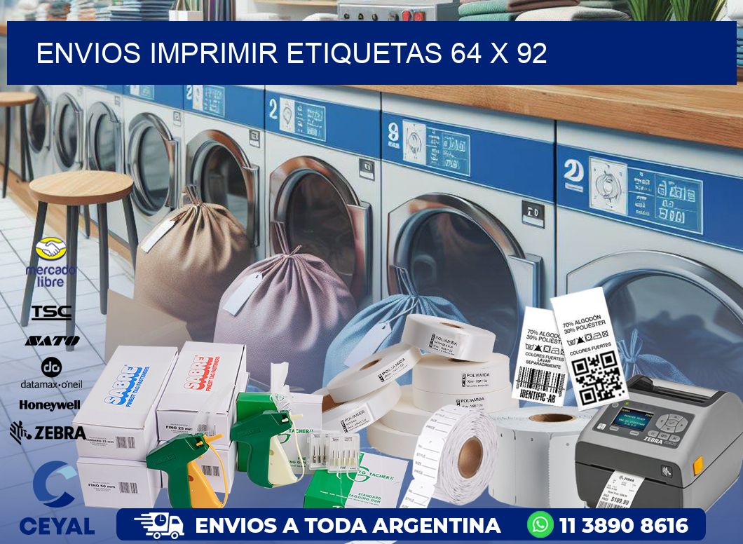 ENVIOS IMPRIMIR ETIQUETAS 64 x 92