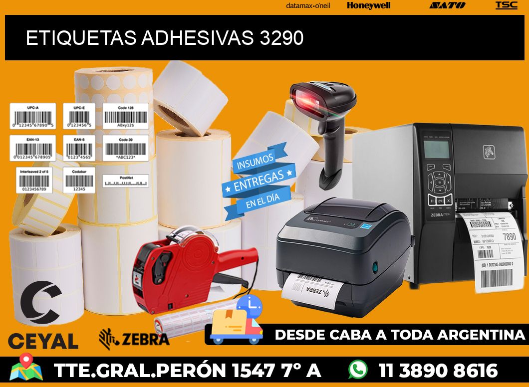 ETIQUETAS ADHESIVAS 3290