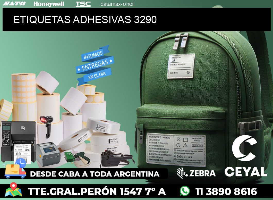 ETIQUETAS ADHESIVAS 3290