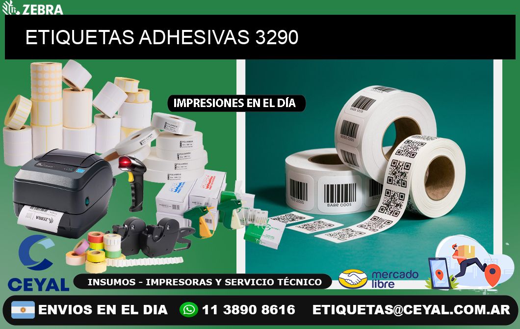 ETIQUETAS ADHESIVAS 3290