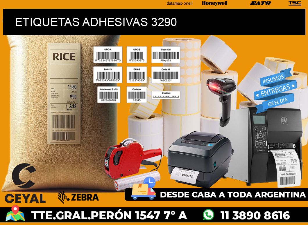 ETIQUETAS ADHESIVAS 3290