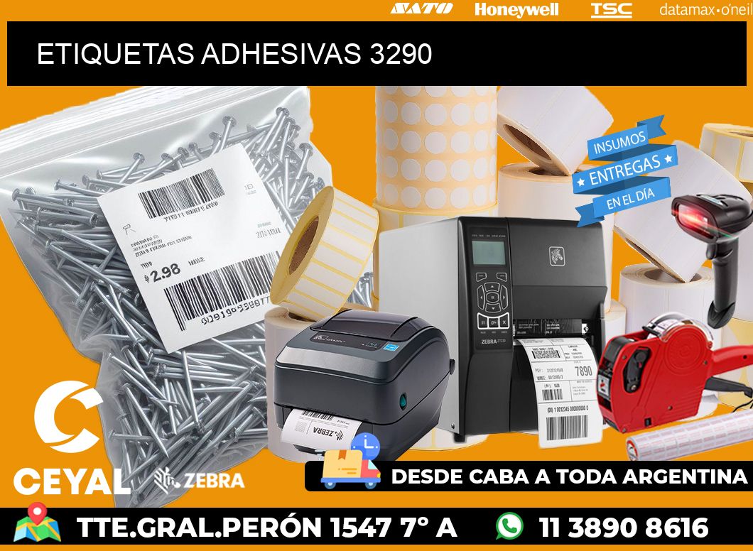 ETIQUETAS ADHESIVAS 3290