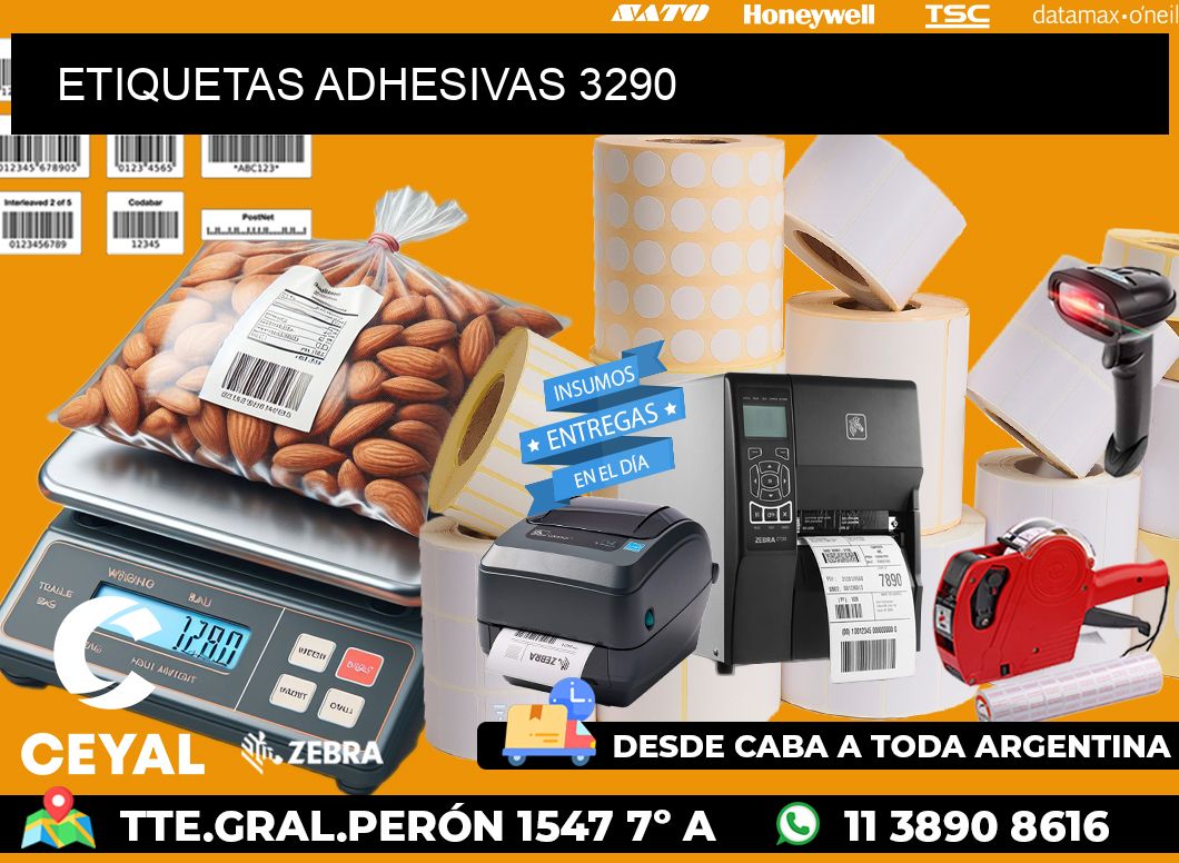 ETIQUETAS ADHESIVAS 3290