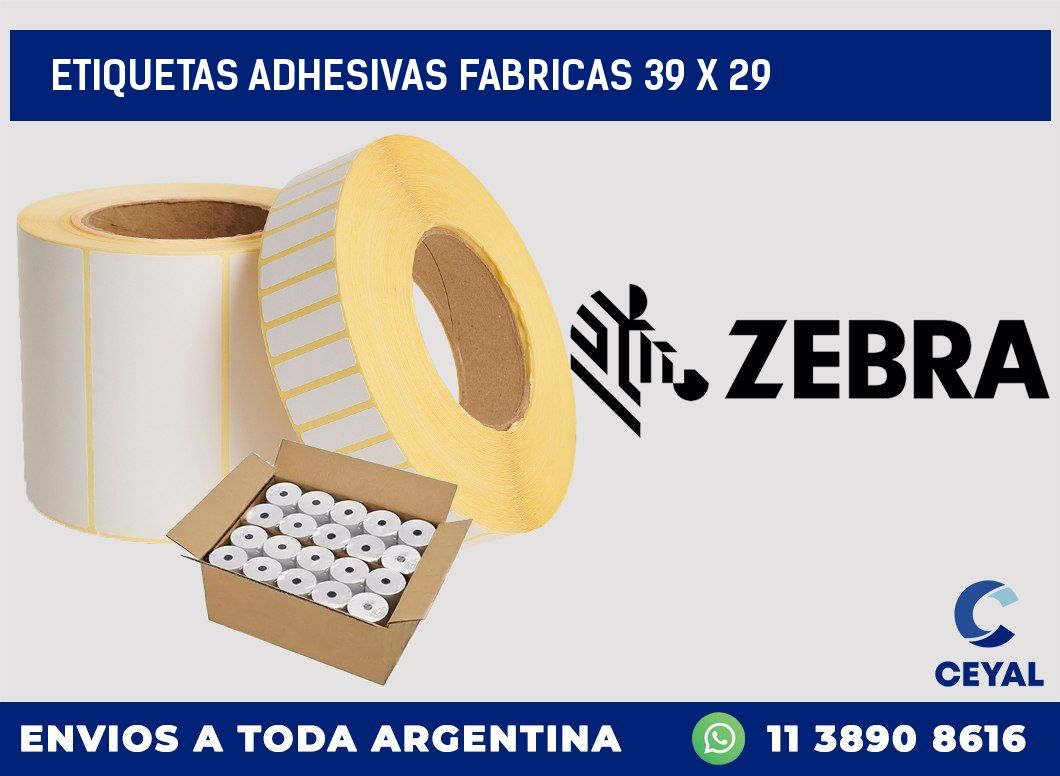 ETIQUETAS ADHESIVAS FABRICAS 39 x 29