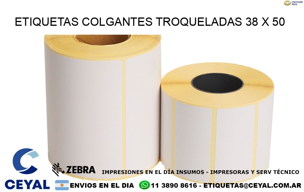 ETIQUETAS COLGANTES TROQUELADAS 38 x 50