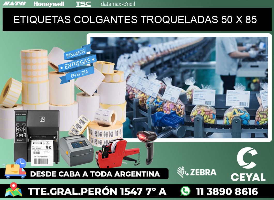 ETIQUETAS COLGANTES TROQUELADAS 50 x 85