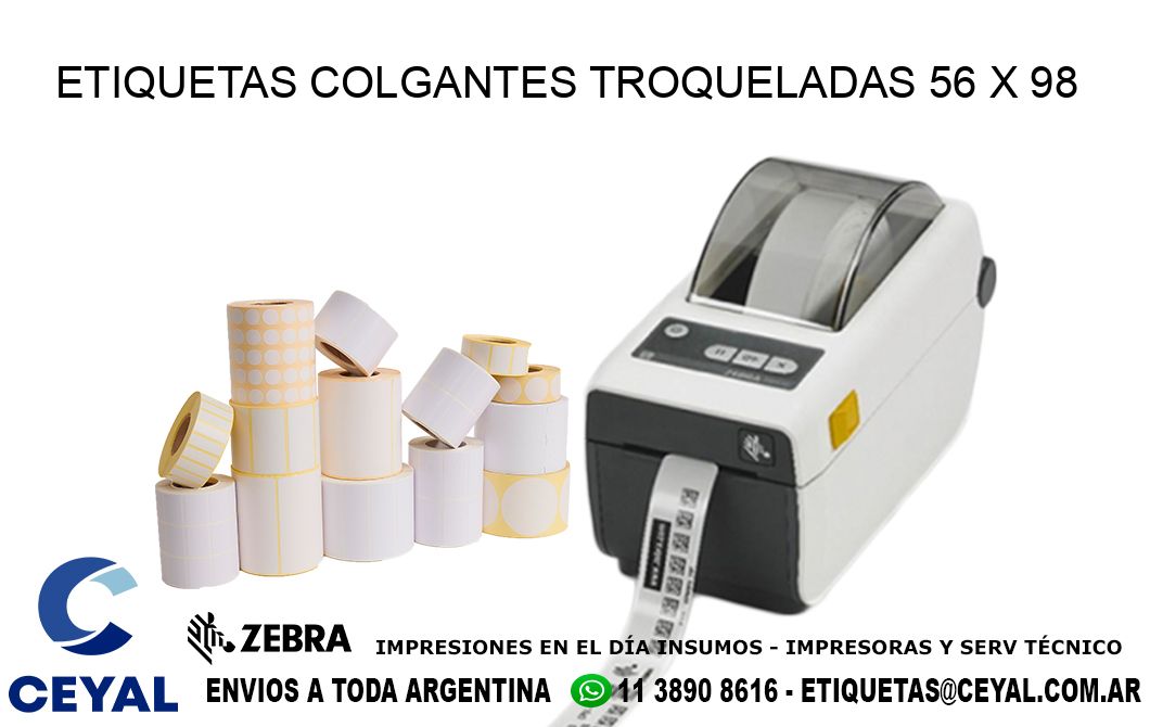 ETIQUETAS COLGANTES TROQUELADAS 56 x 98