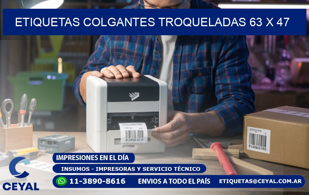 ETIQUETAS COLGANTES TROQUELADAS 63 x 47