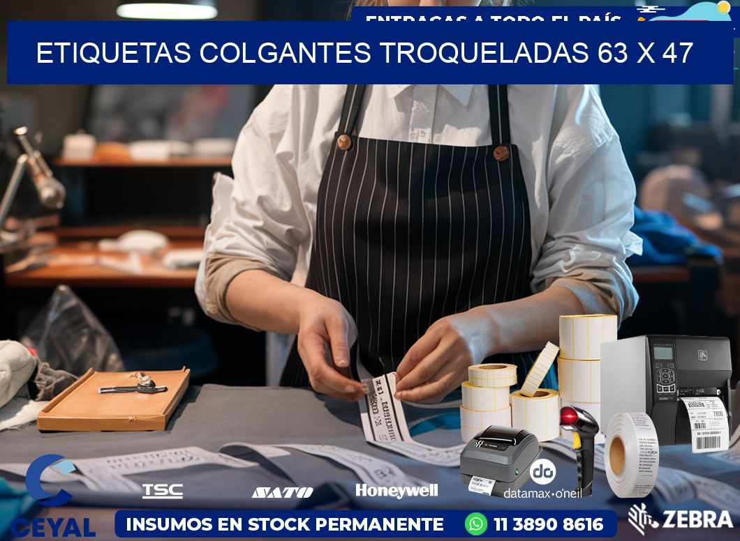 ETIQUETAS COLGANTES TROQUELADAS 63 x 47