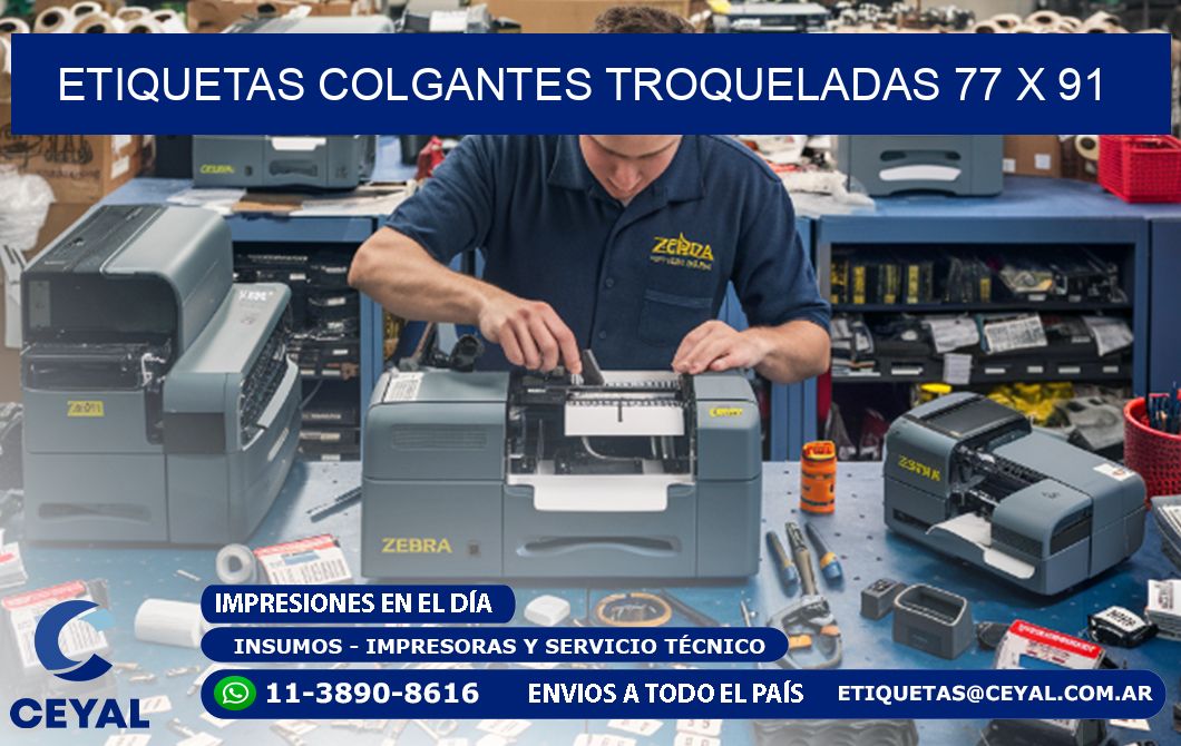 ETIQUETAS COLGANTES TROQUELADAS 77 x 91