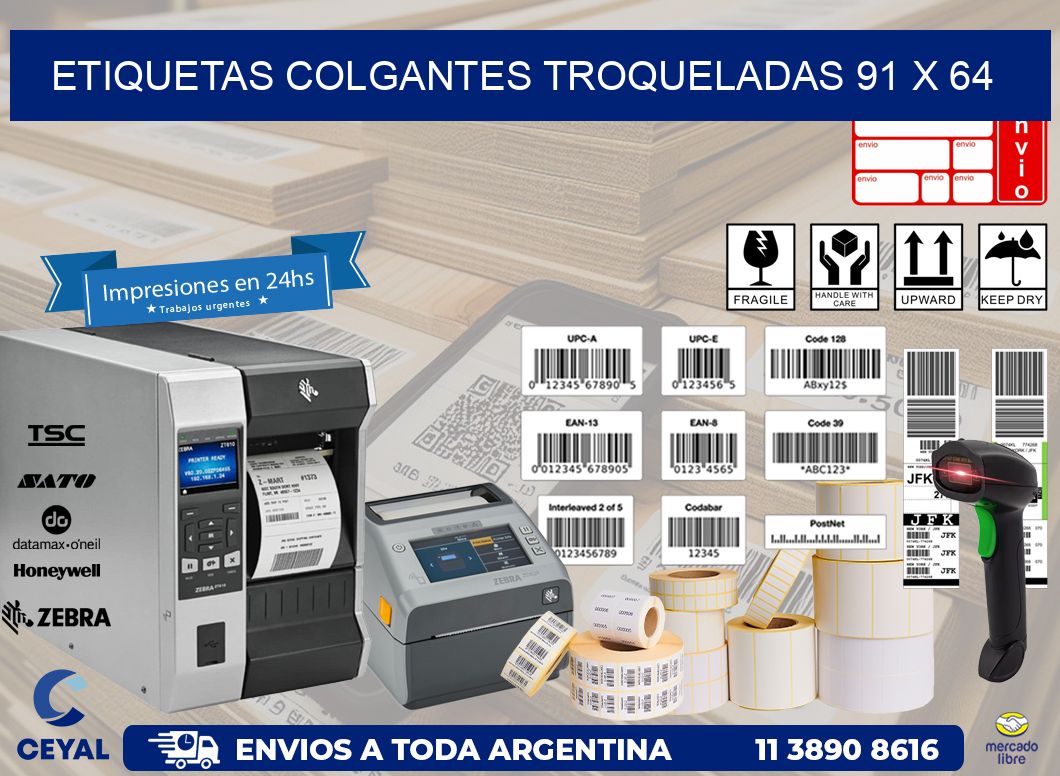 ETIQUETAS COLGANTES TROQUELADAS 91 x 64