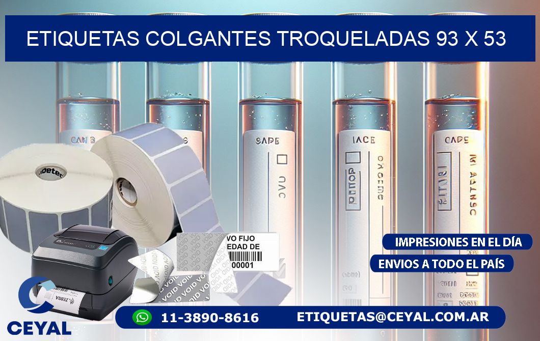 ETIQUETAS COLGANTES TROQUELADAS 93 x 53