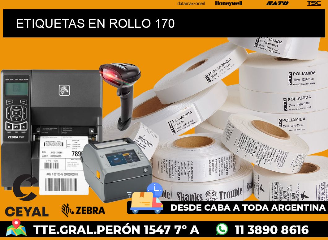 ETIQUETAS EN ROLLO 170
