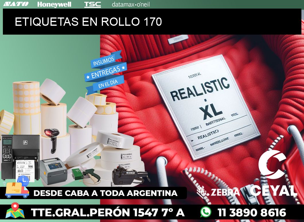 ETIQUETAS EN ROLLO 170