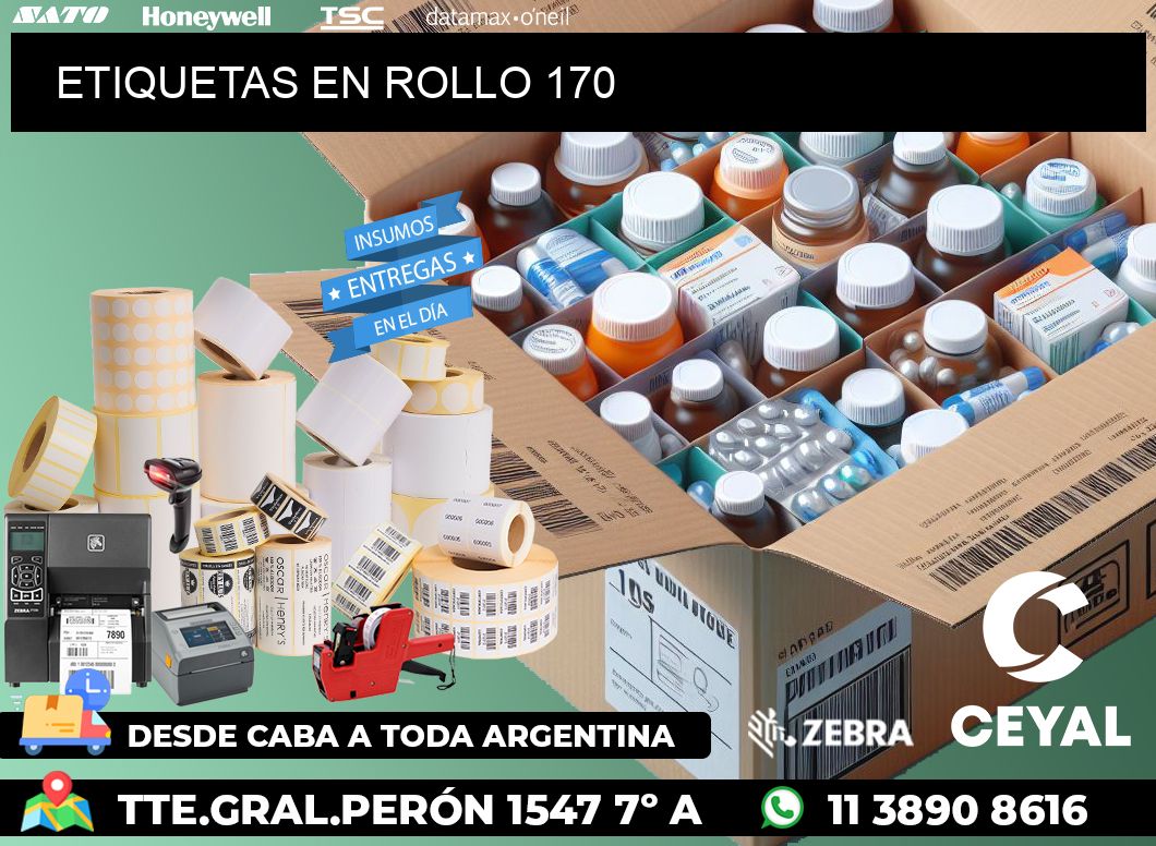 ETIQUETAS EN ROLLO 170