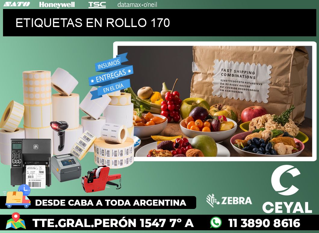 ETIQUETAS EN ROLLO 170