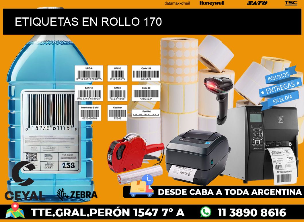 ETIQUETAS EN ROLLO 170