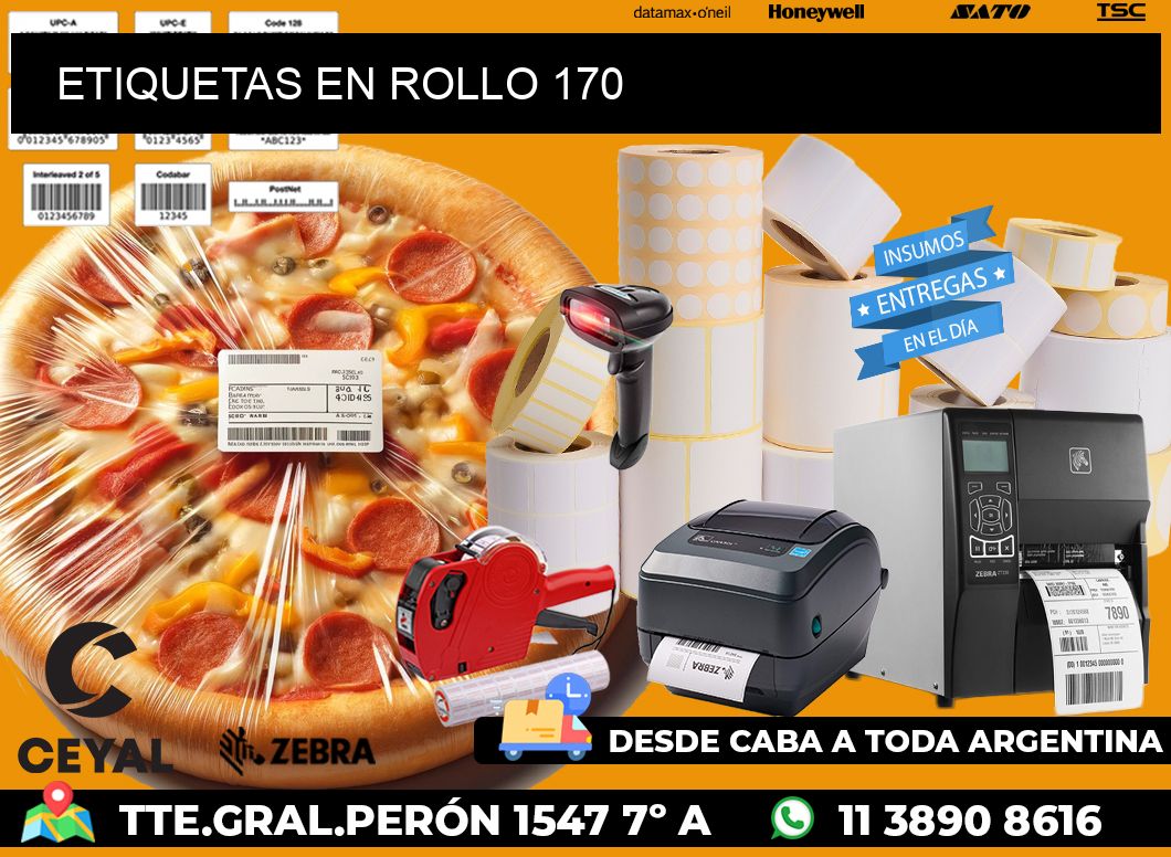 ETIQUETAS EN ROLLO 170
