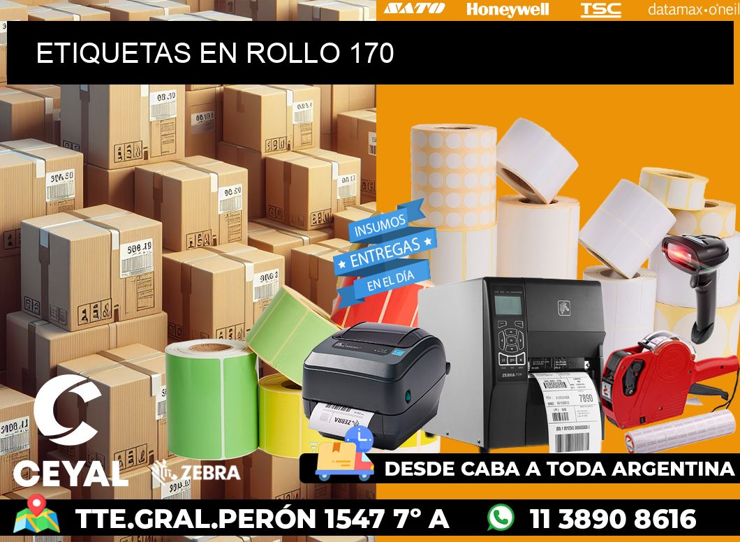 ETIQUETAS EN ROLLO 170