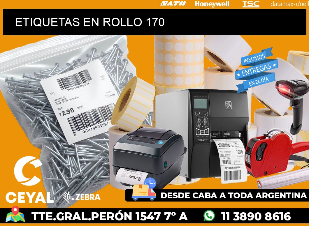 ETIQUETAS EN ROLLO 170