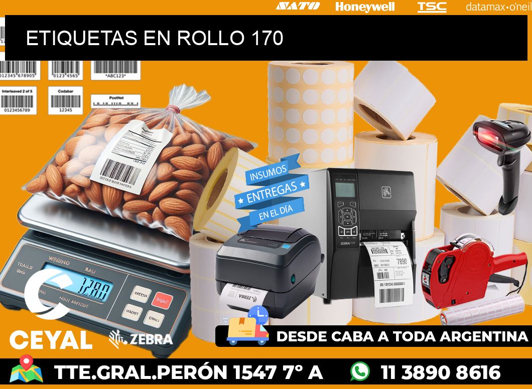 ETIQUETAS EN ROLLO 170