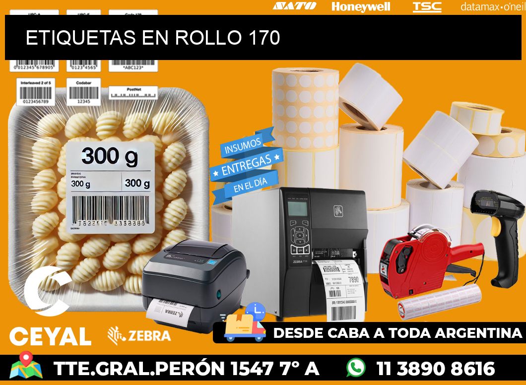 ETIQUETAS EN ROLLO 170