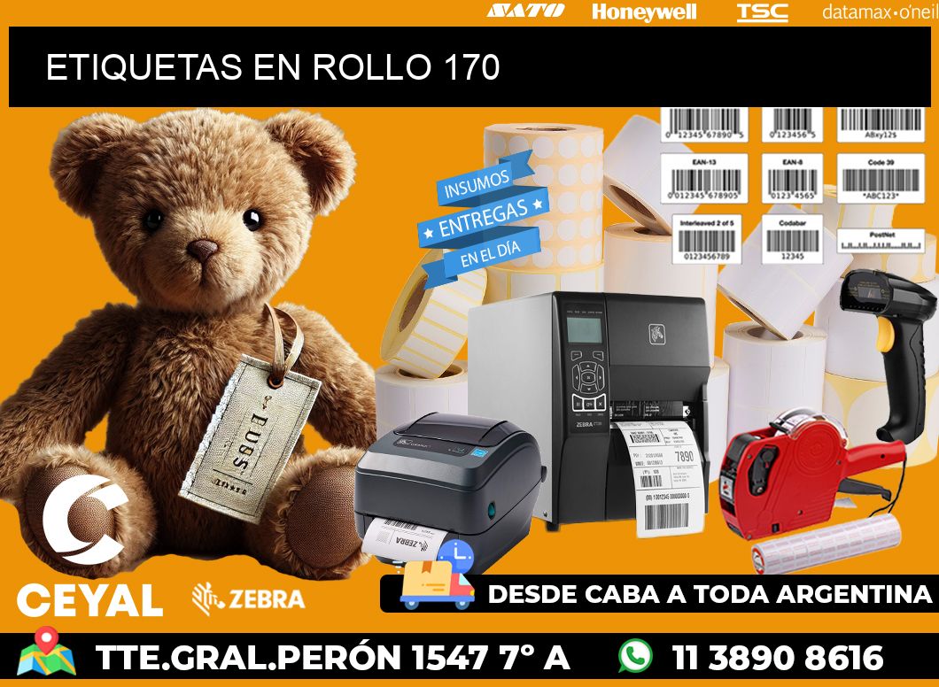 ETIQUETAS EN ROLLO 170