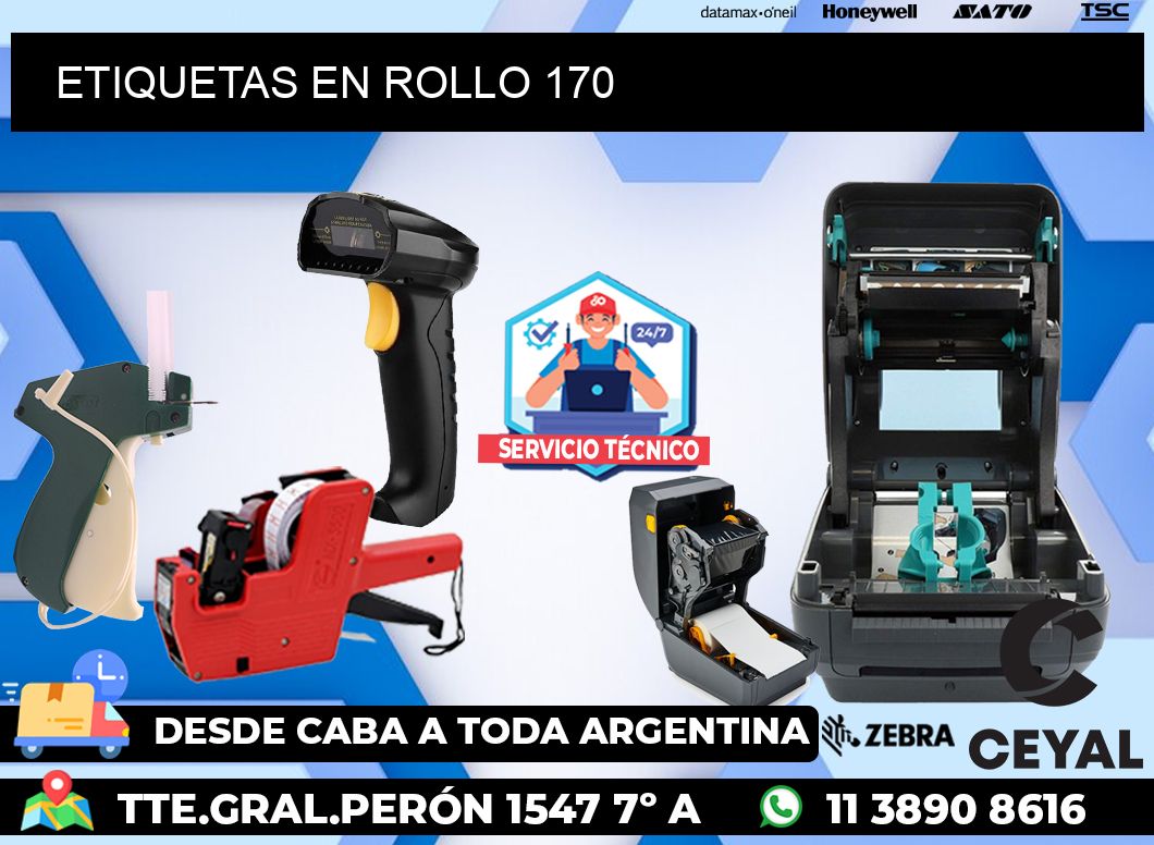 ETIQUETAS EN ROLLO 170