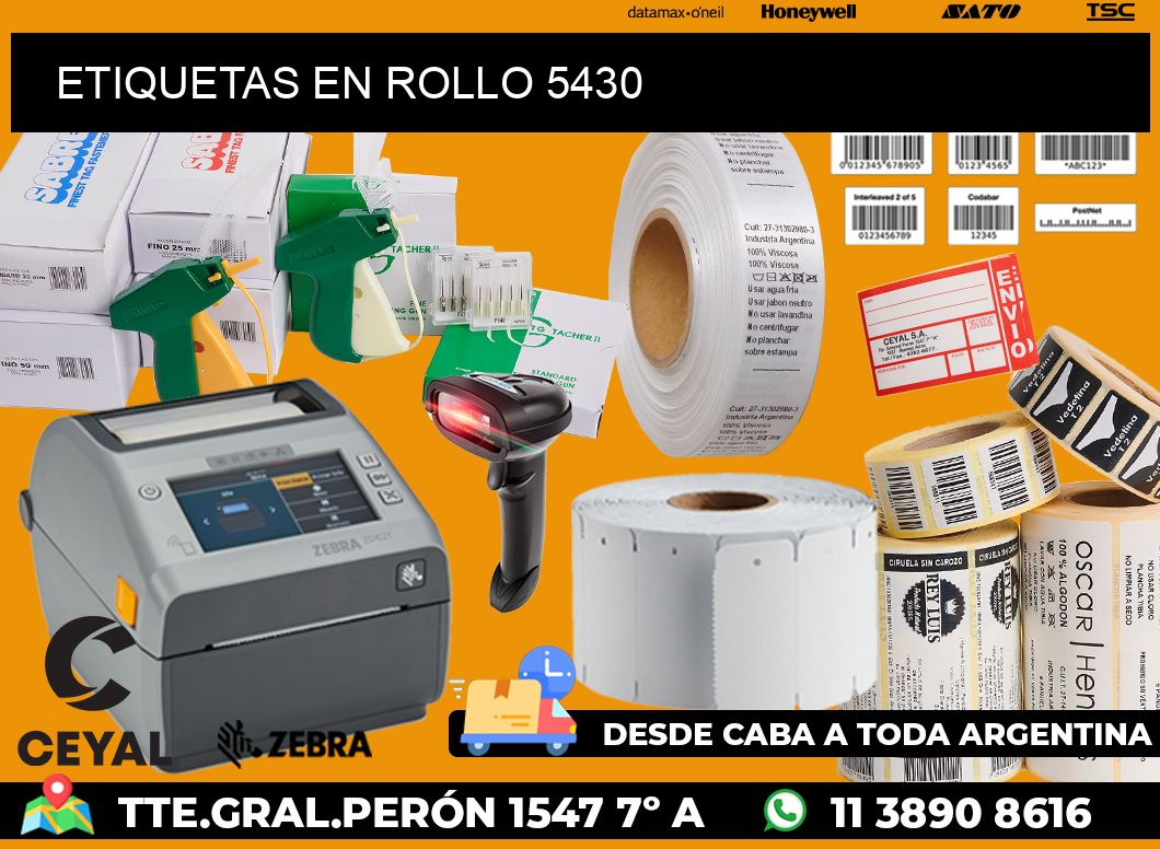 ETIQUETAS EN ROLLO 5430