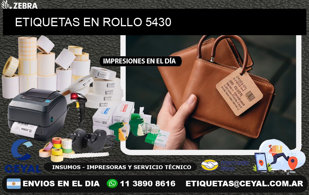 ETIQUETAS EN ROLLO 5430