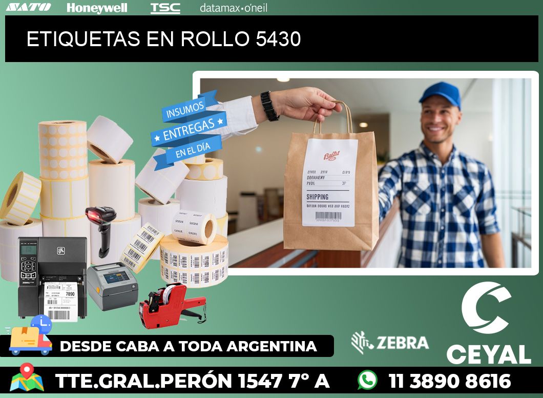 ETIQUETAS EN ROLLO 5430