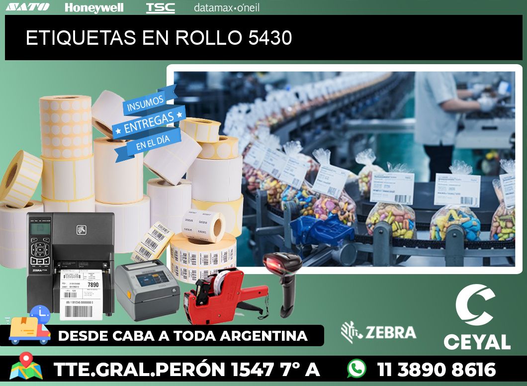 ETIQUETAS EN ROLLO 5430