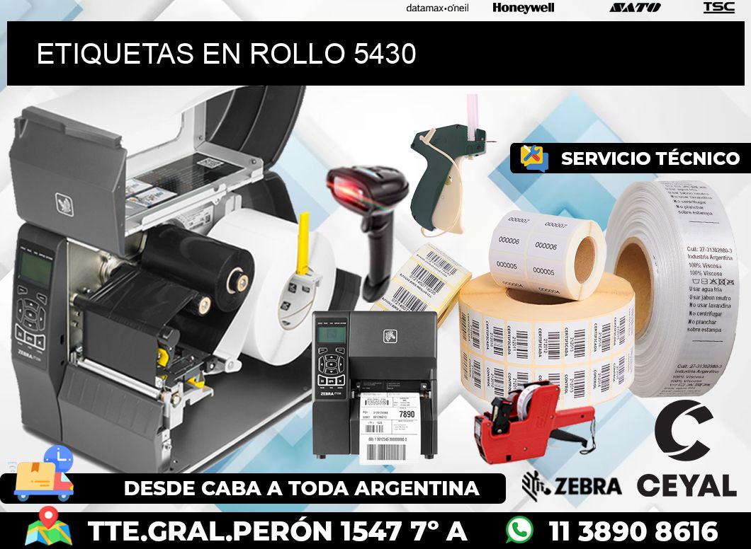 ETIQUETAS EN ROLLO 5430