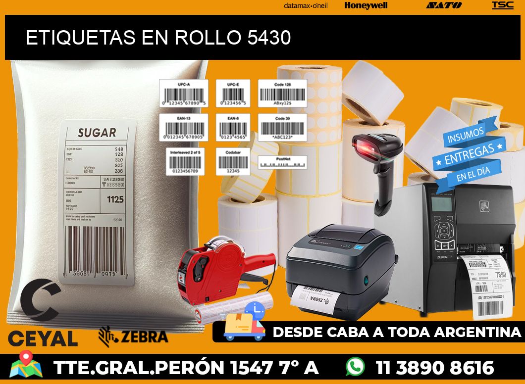 ETIQUETAS EN ROLLO 5430