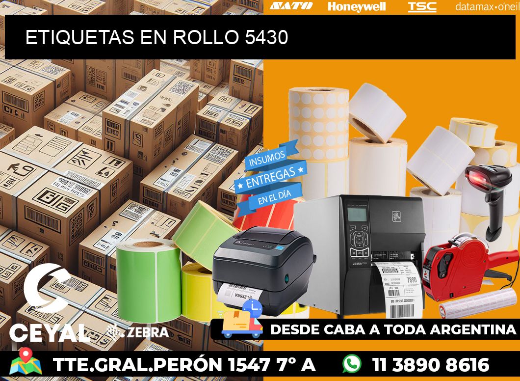 ETIQUETAS EN ROLLO 5430