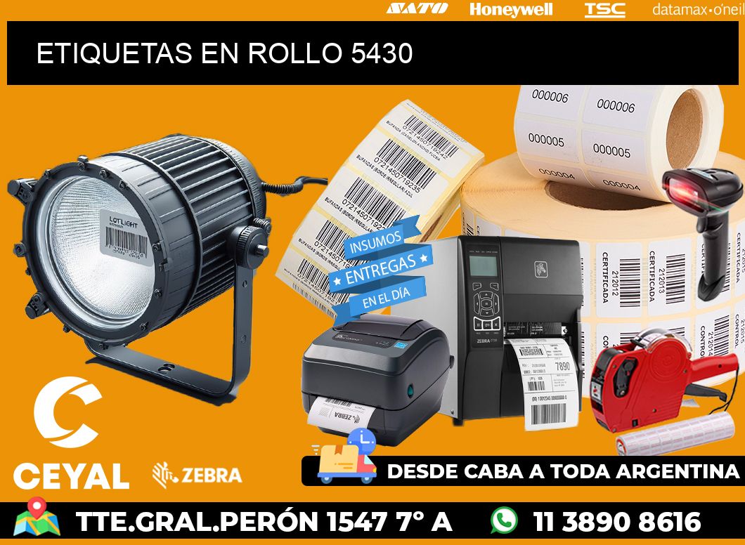 ETIQUETAS EN ROLLO 5430