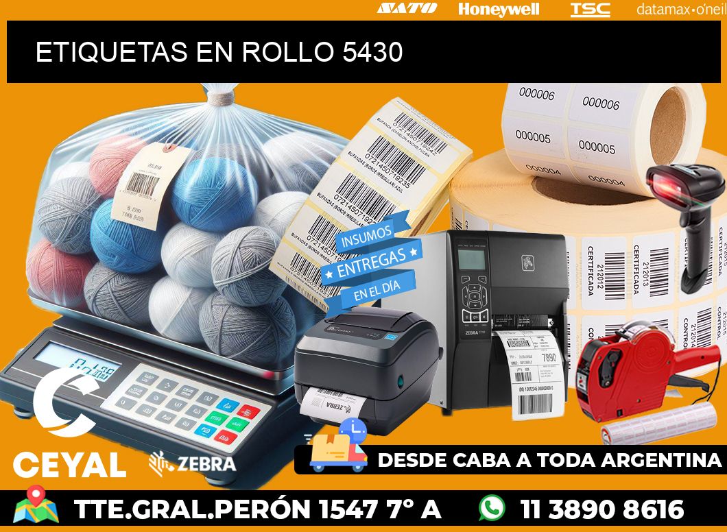 ETIQUETAS EN ROLLO 5430