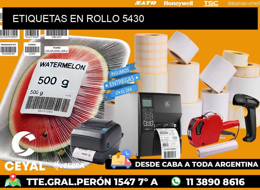 ETIQUETAS EN ROLLO 5430